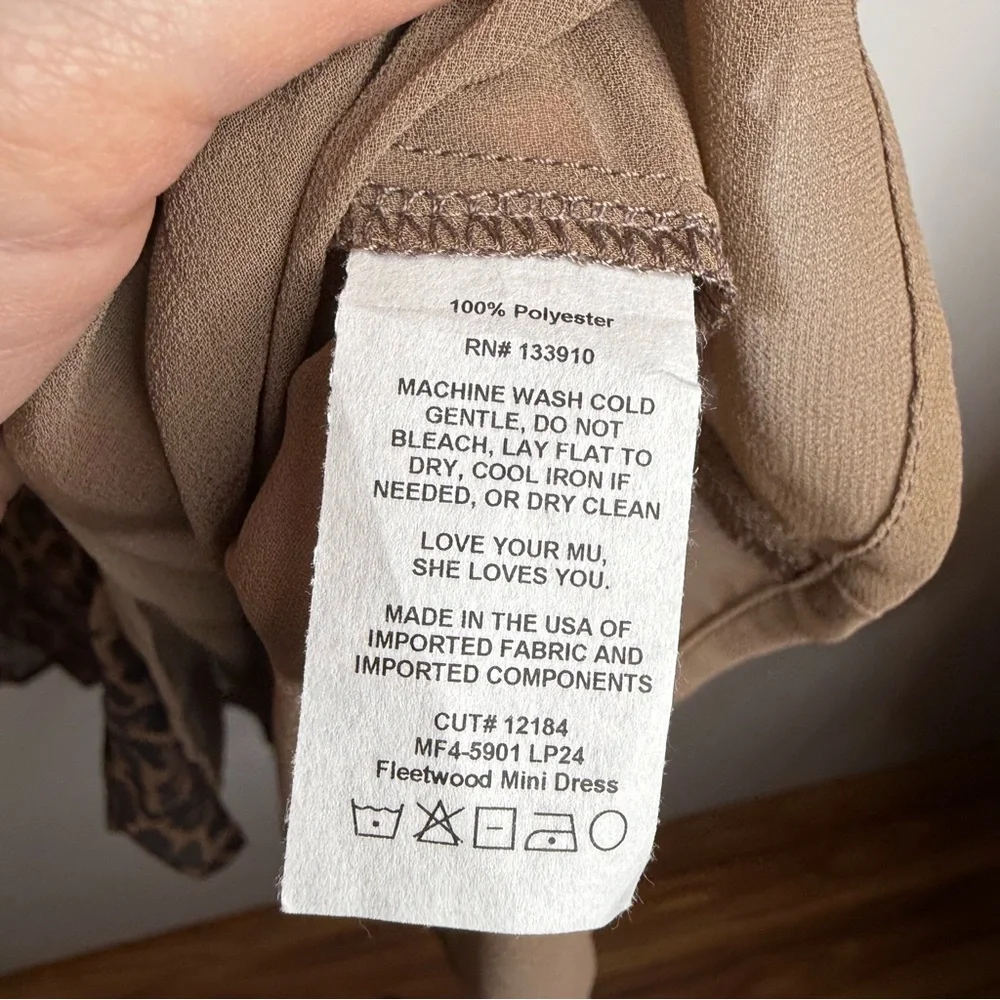 Show Me Your Mumu Fleetwood Mini Dress Cheetah Leopard XS NWT - Picture 7 of 10